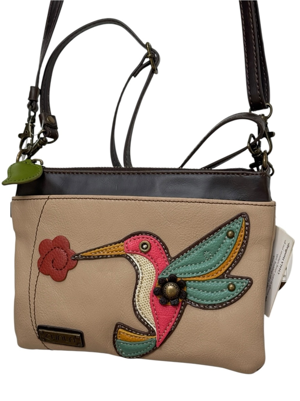 Chala Hummingbird Colorful Mini Crossbody Bag Zip Purse. NEW. - Picture 3 of 9